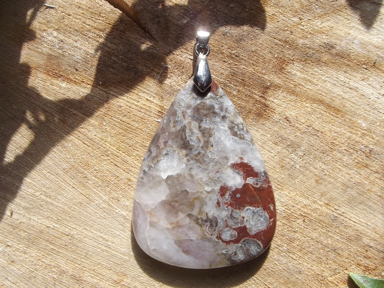 Pendentif jaspe champignon