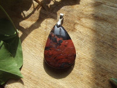 Pendentif bois fossile