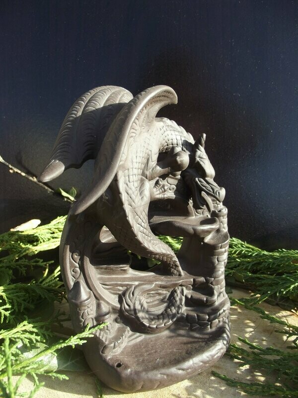 Porte encens à reflux dragon