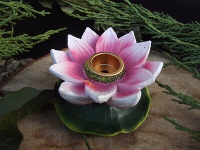 Porte encens à reflux fleur de lotus
