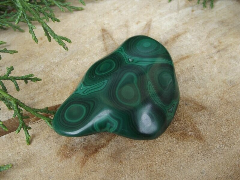 Morceau poli de malachite