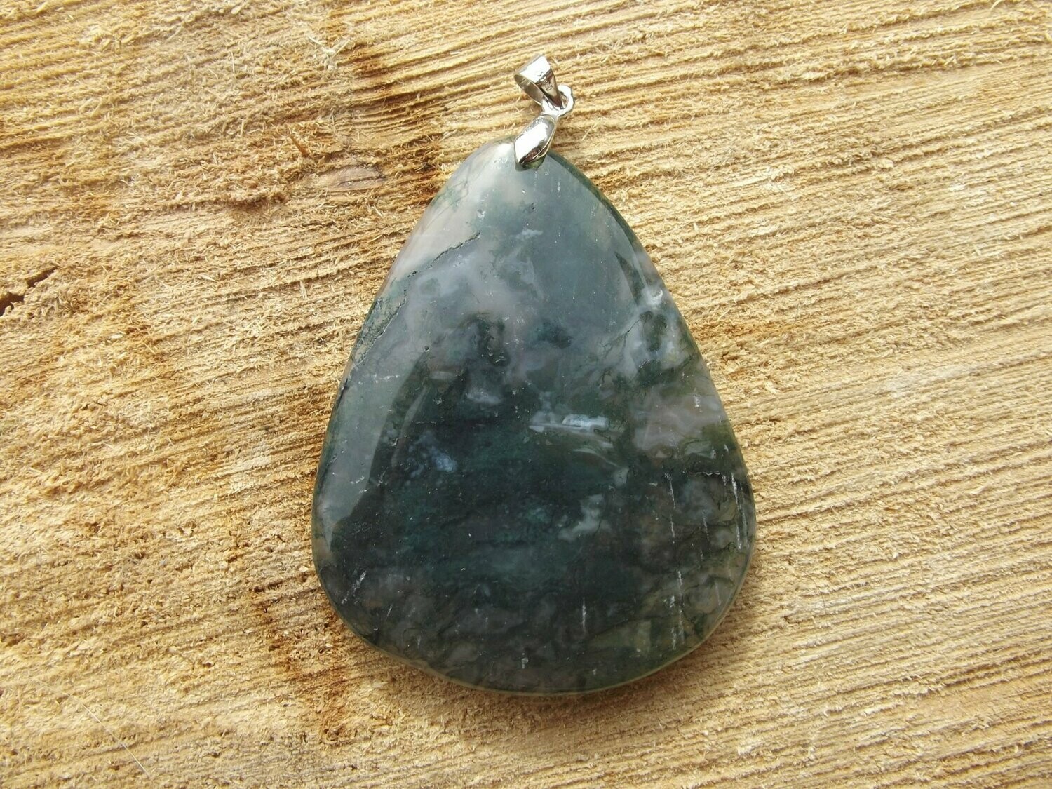 Pendentif agate mousse