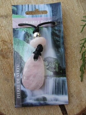 Collier quartz rose