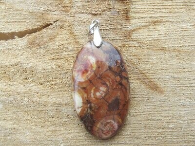 Pendentif jaspe oeil d'oiseau