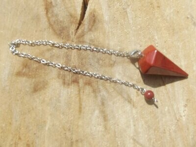 Pendule conique jaspe rouge