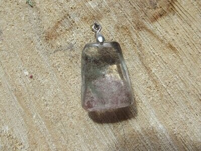 Pendentif quartz lodolite et chlorite