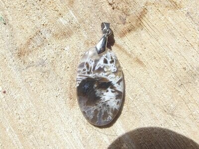 Pendentif agate sagénitique