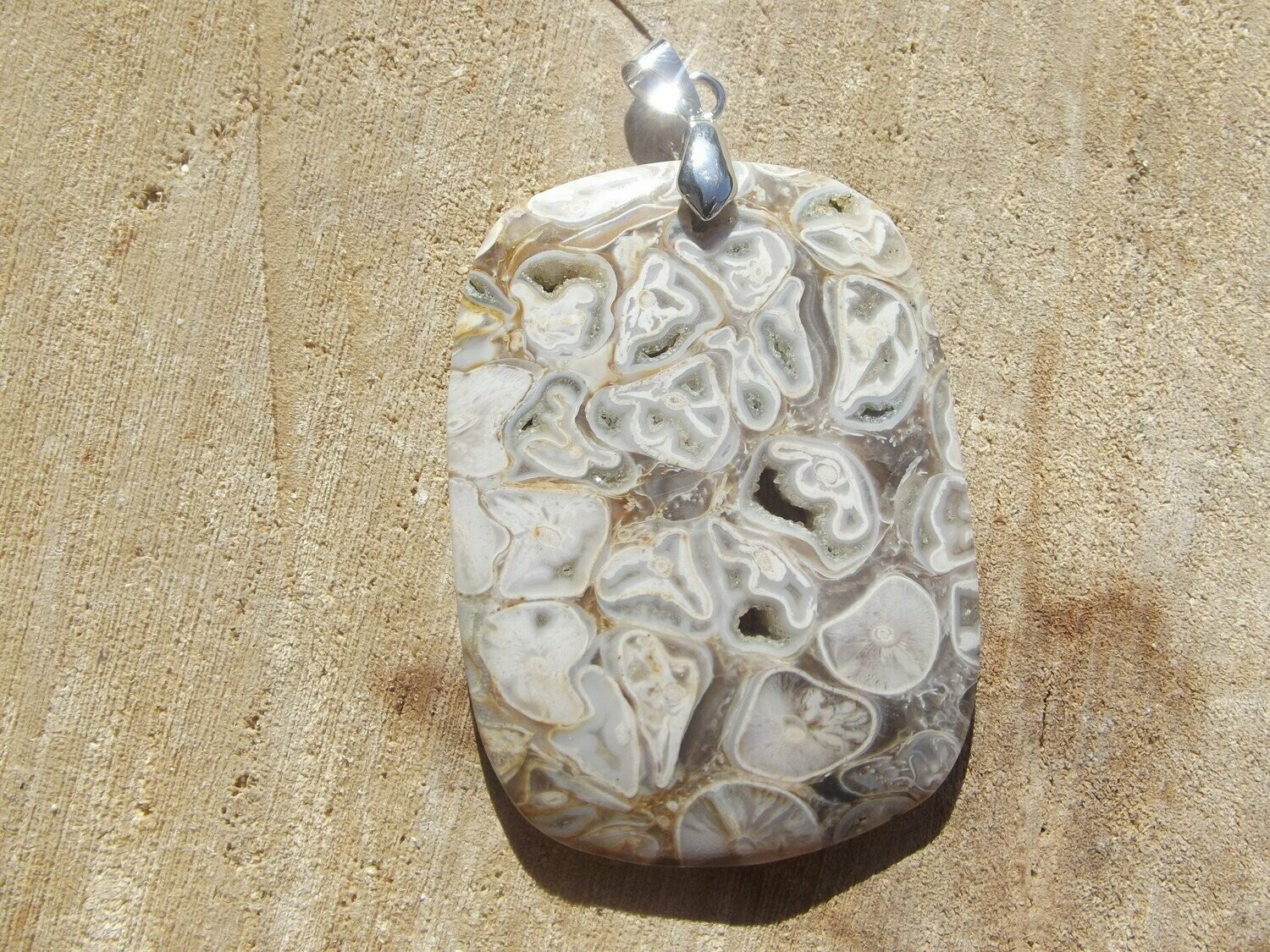 Pendentif bois fossile d'arachide