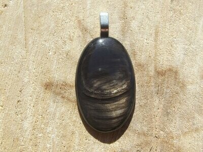 Pendentif obsidienne cuivrée
