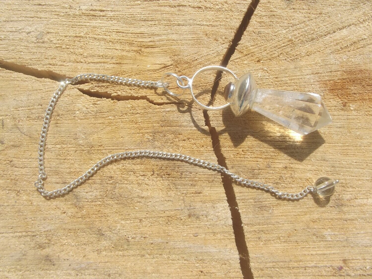 Pendule cristal de roche
