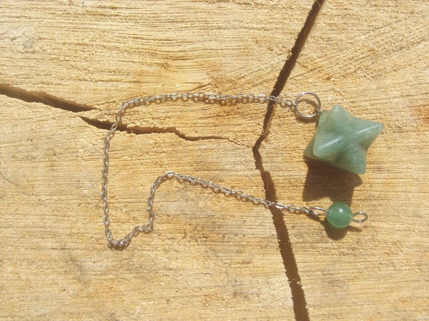 Pendule merkaba en aventurine verte