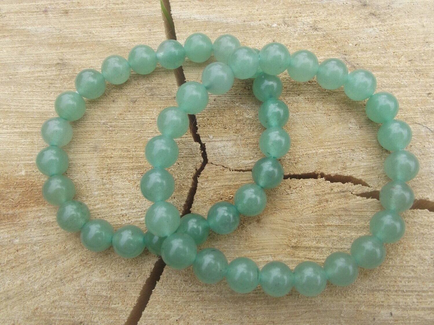 Bracelet aventurine verte 8 mm