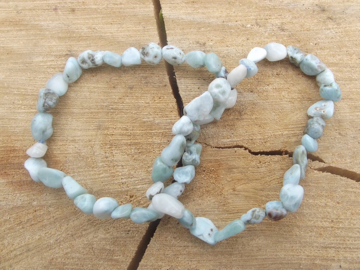Bracelet en grains larimar