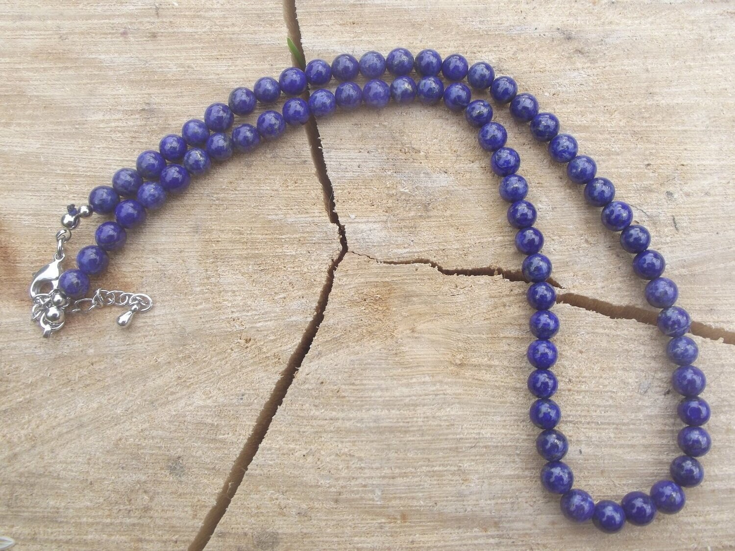 Collier lapis lazuli 6 mm