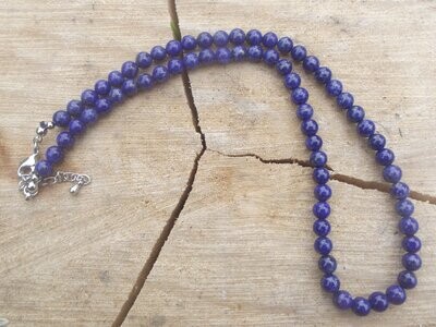 Collier lapis lazuli 6 mm