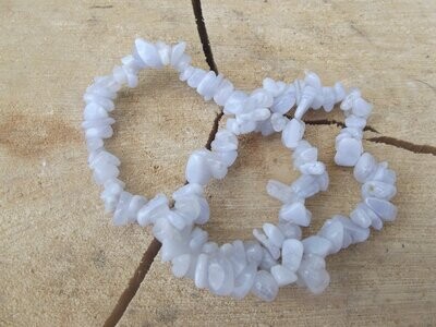 Bracelet chips agate blue lace