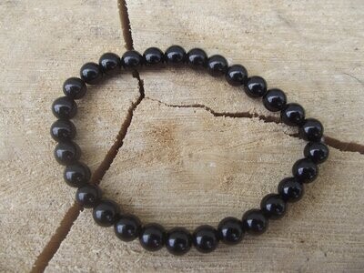 Bracelet tourmaline noire 6 mm