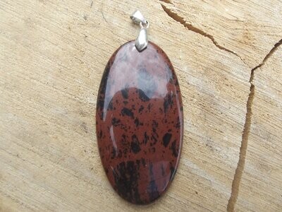 Pendentif obsidienne acajou