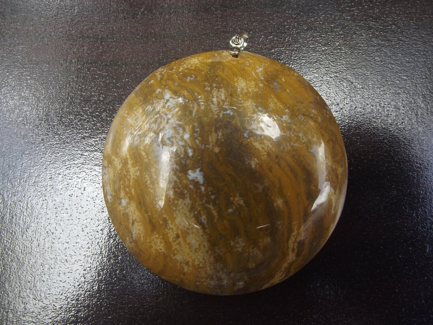 Pendentif jaspe ocre