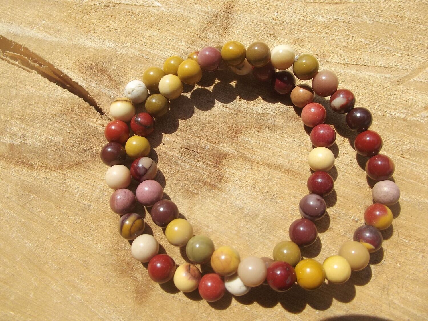 Bracelet jaspe mokaite 6 mm