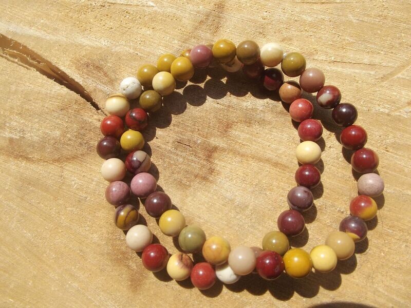 Bracelet jaspe mokaite 6 mm