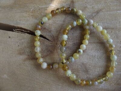 Bracelet opale jaune 6 mm