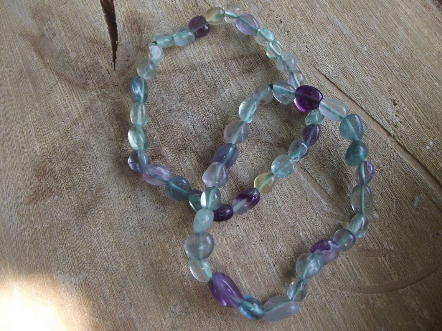Bracelet en grains fluorite