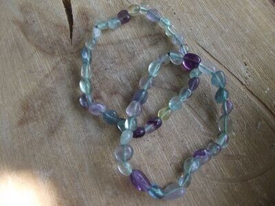 Bracelet en grains fluorite