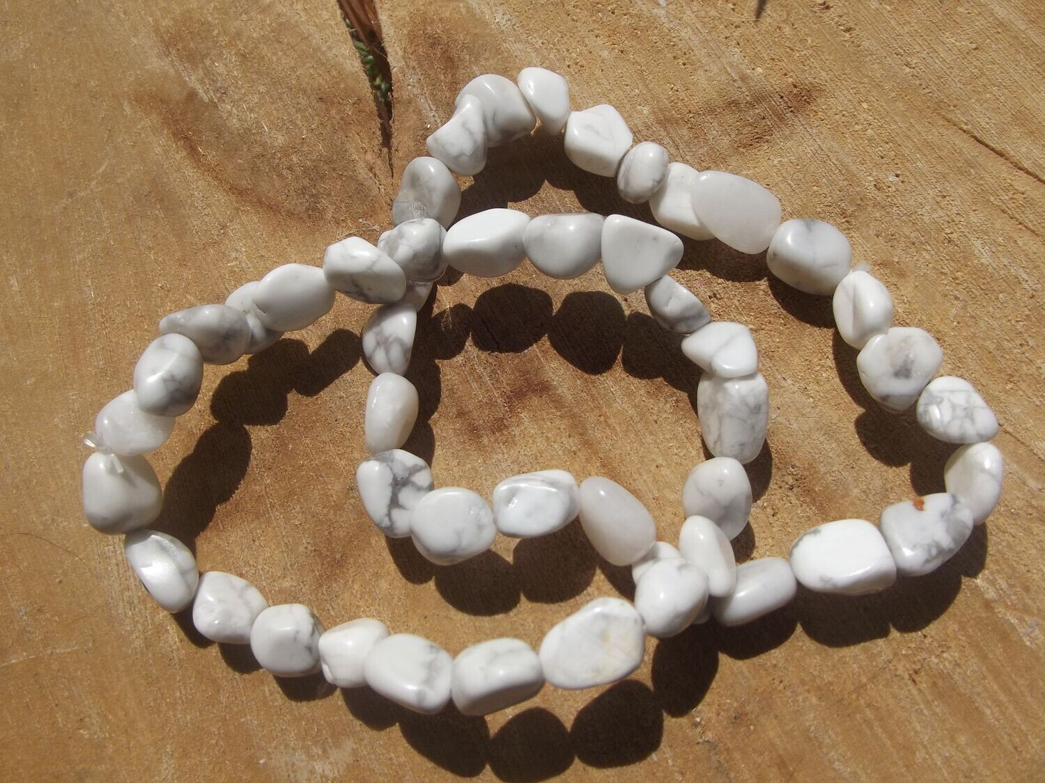 Bracelet en grains howlite