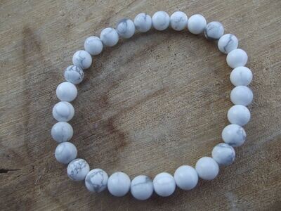 Bracelet howlite 6 mm