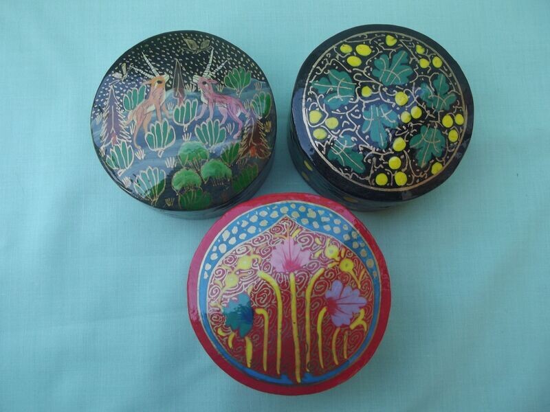 Boîte papier mâché lot 9