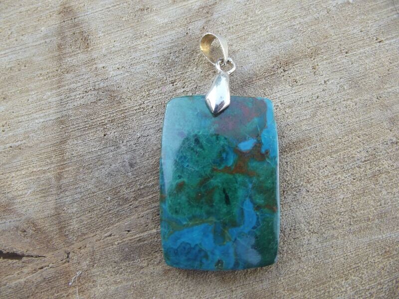 Pendentif malachite chrysocolle