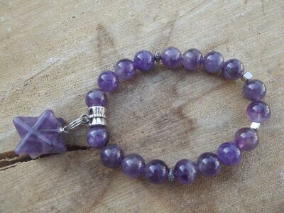 Bracelet améthyste et merkaba