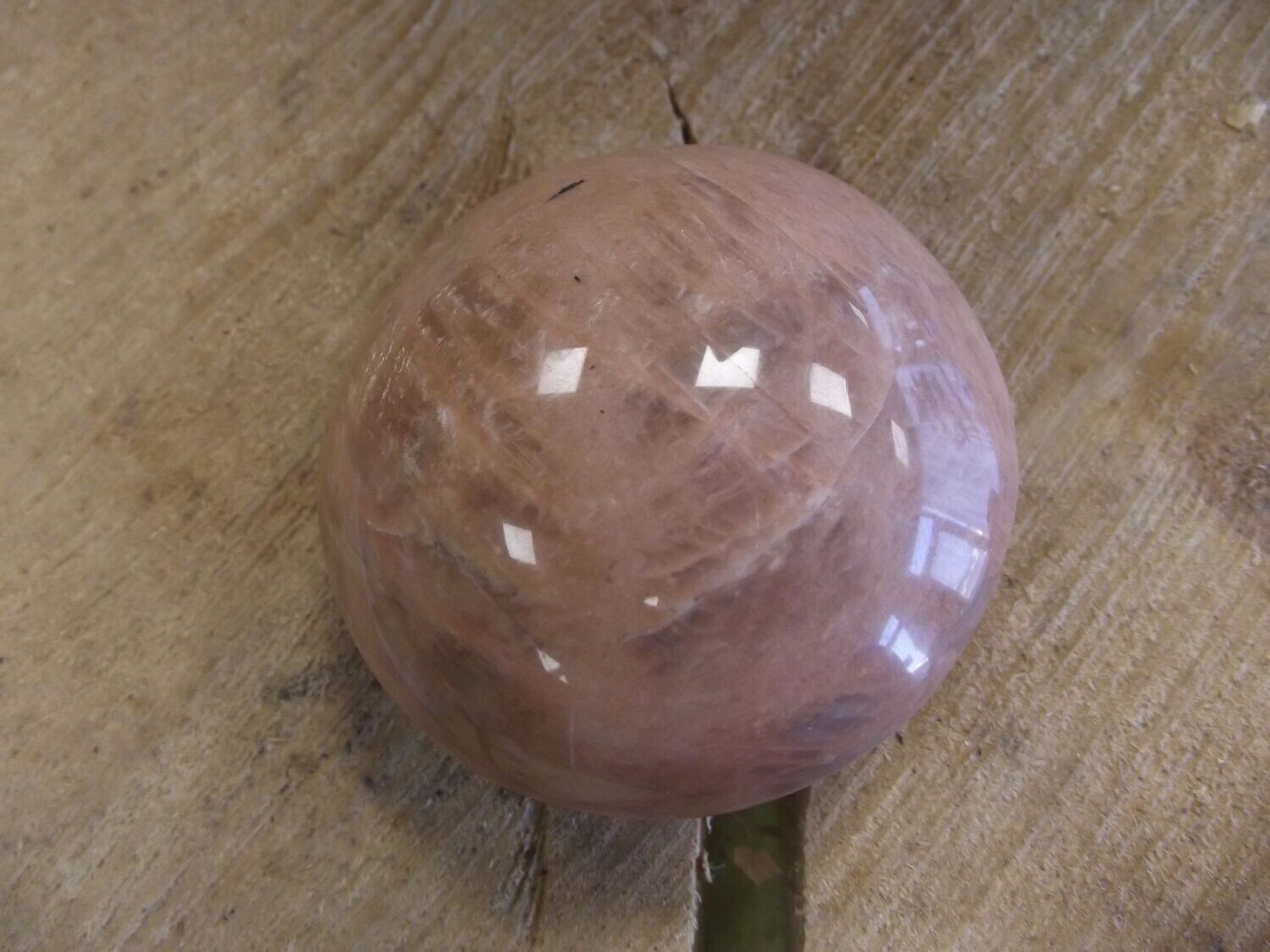 Galet pierre de lune orange