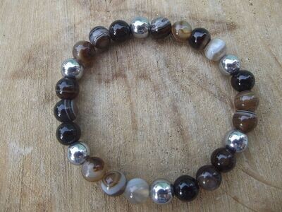 Bracelet homme agate du Botswana
