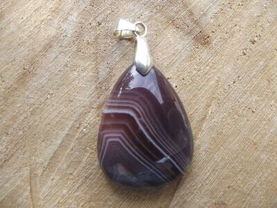 Pendentif agate du Botswana