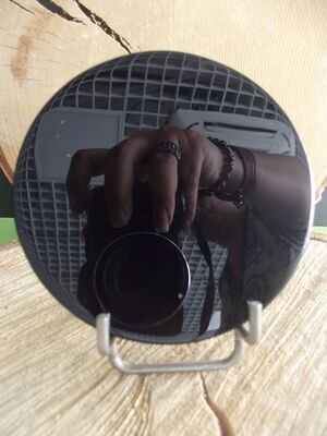 Miroir en obsidienne noire