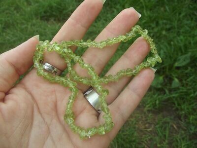 Bracelet chips péridot