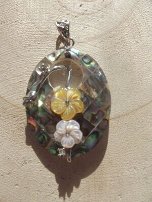 Pendentif nacre abalone (doublet)