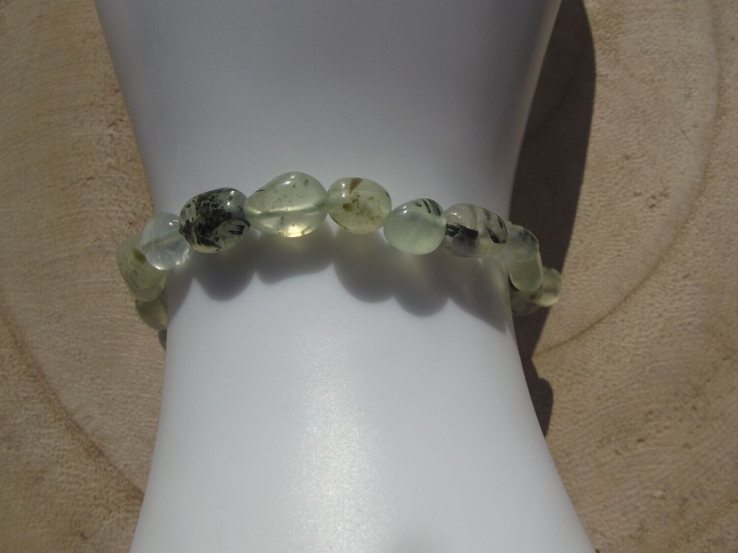 Bracelet en grains prehnite