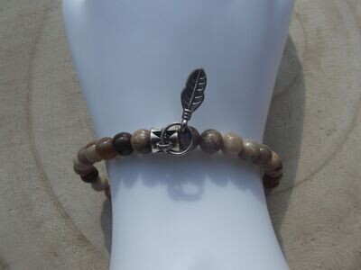 Bracelet bois fossile 6 mm