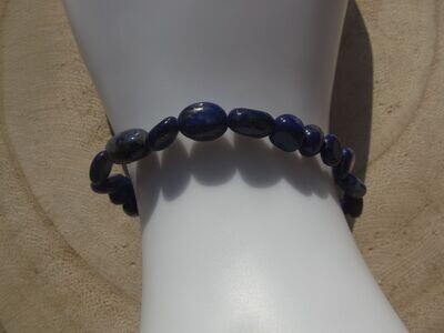 Bracelet en grains lapis lazuli