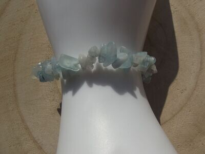 Bracelet chips aigue marine