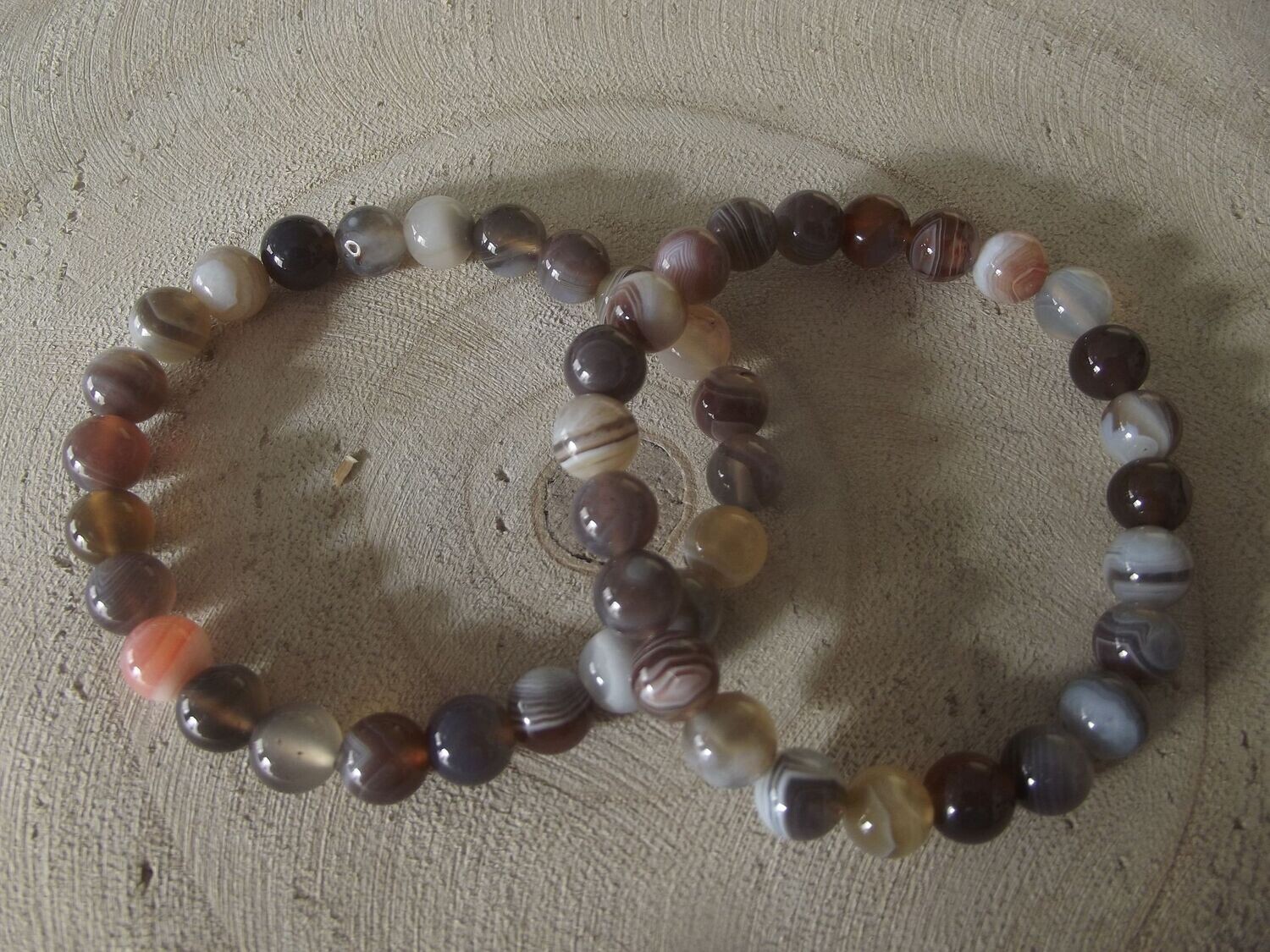 Bracelet agate du Botswana