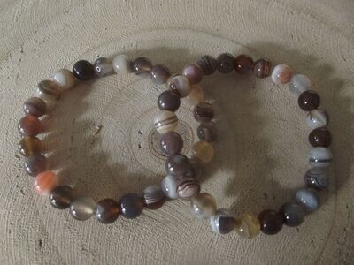 Bracelet agate du Botswana