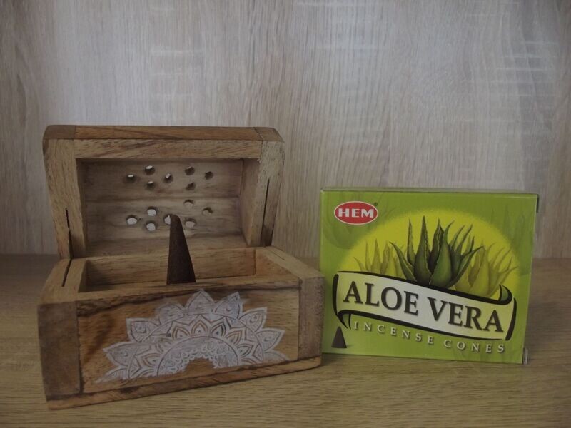 Cônes d'encens aloé véra