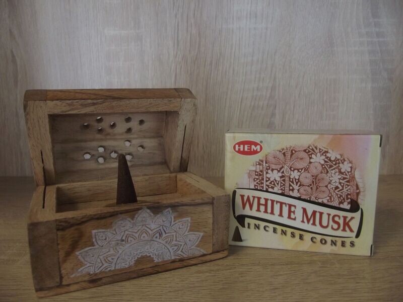Cônes d'encens au musc blanc