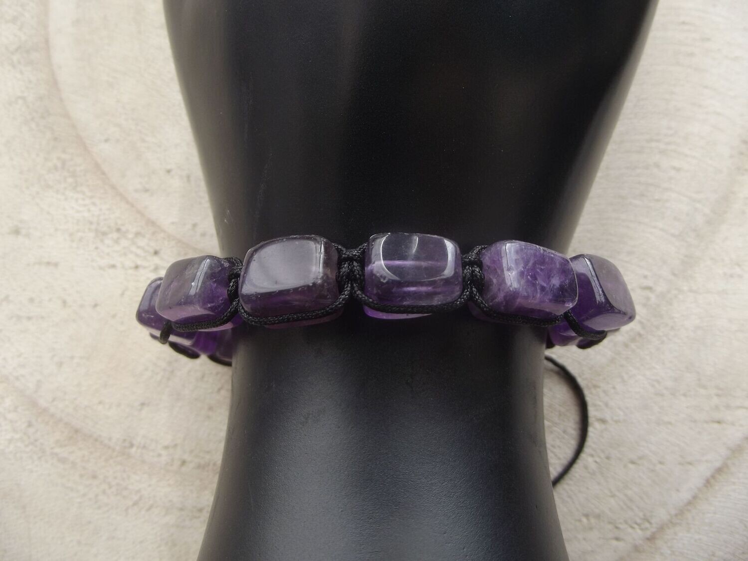 Bracelet macramé améthyste