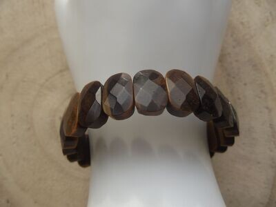 Bracelet oeil de tigre facetté