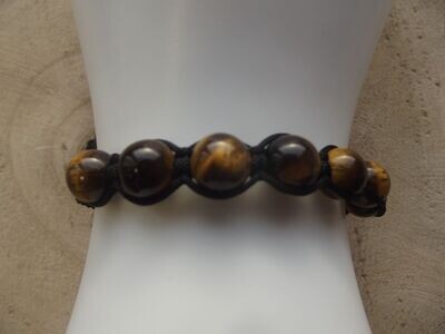 Bracelet macramé oeil de tigre